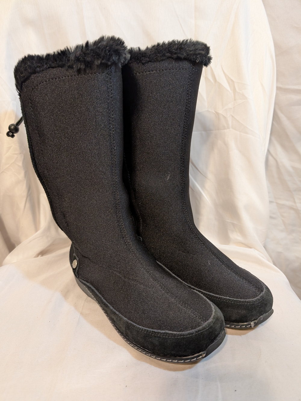 Aetrex Black Faux Fur Lined Women's Winter Boots